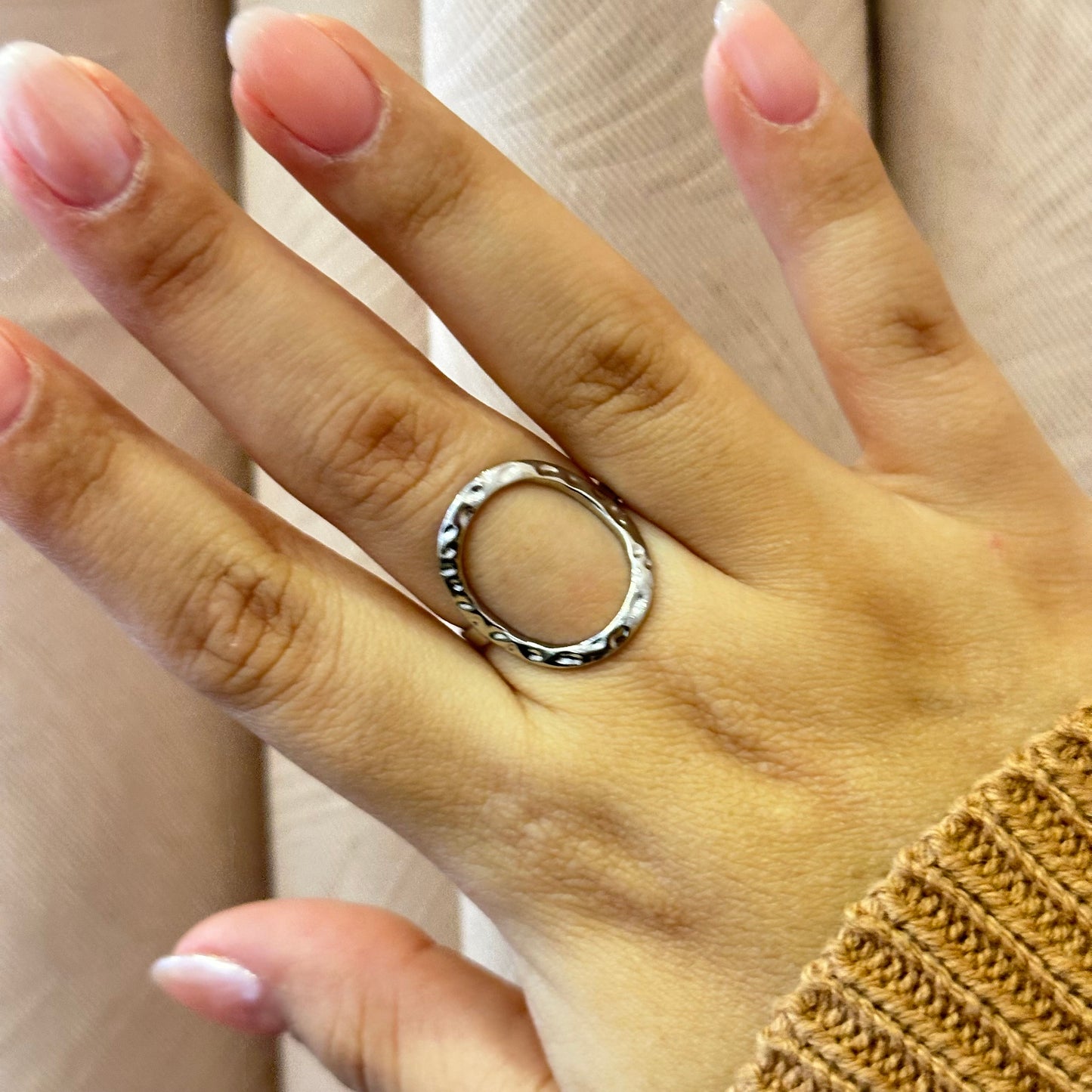 Anillo óvalo textura
