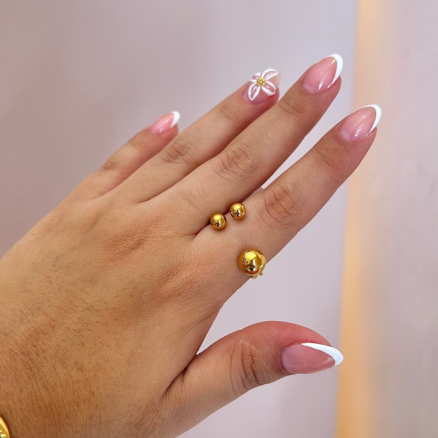 Anillo bolitas triple