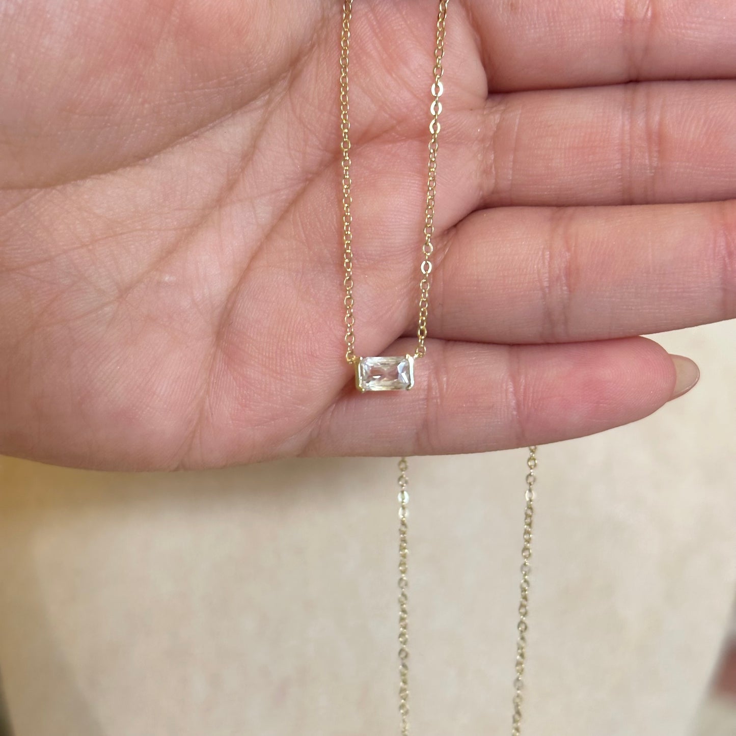 Cadena de plata de rectángulo