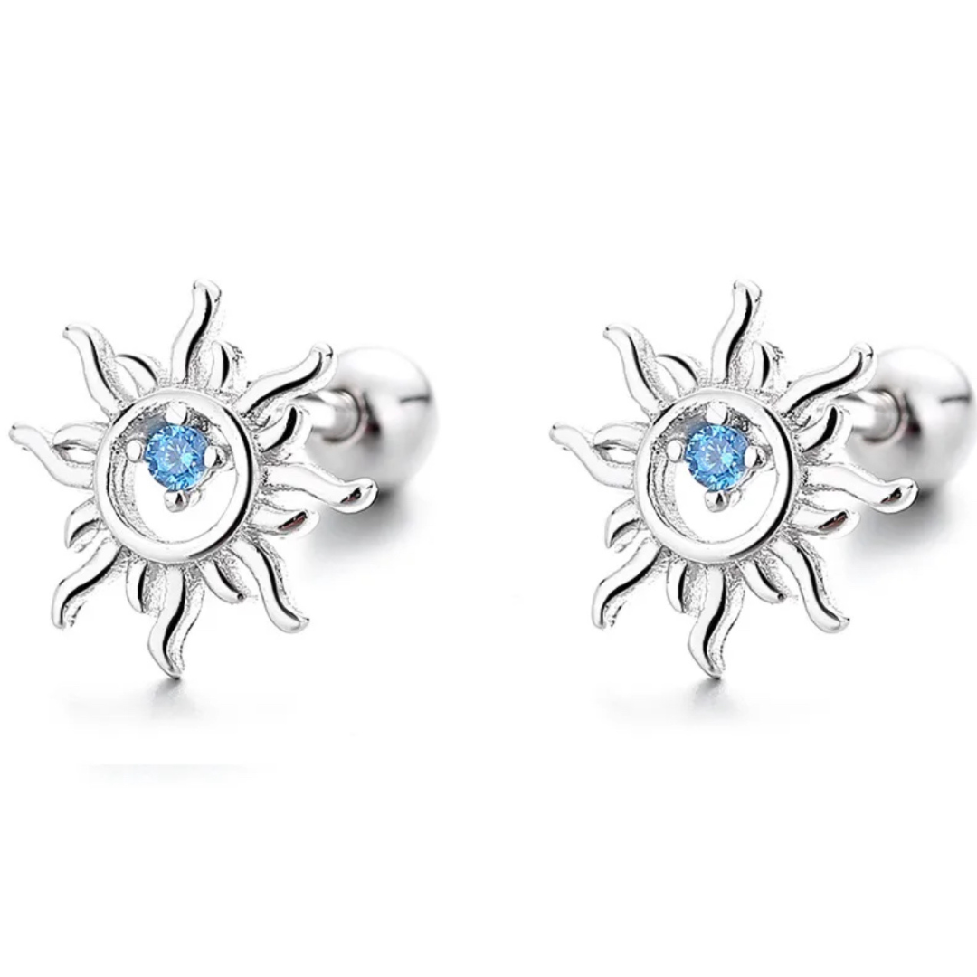 Piercing de sol piedra azul