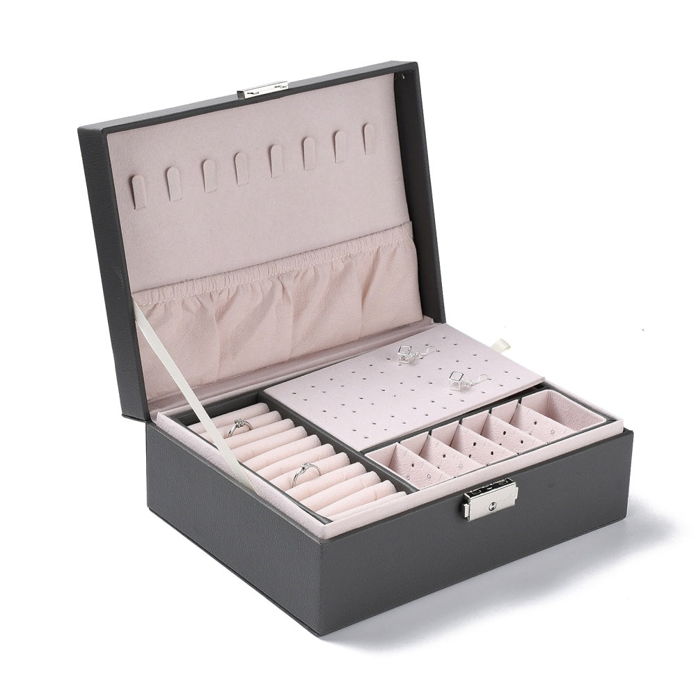 Joyero grande deluxe gris