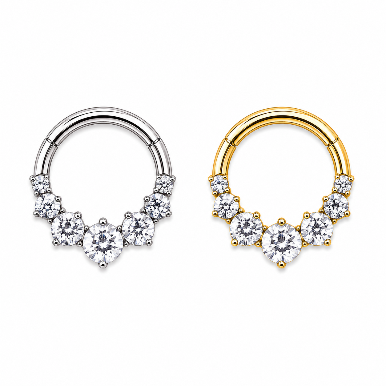 Piercing argolla zirconia ascendente