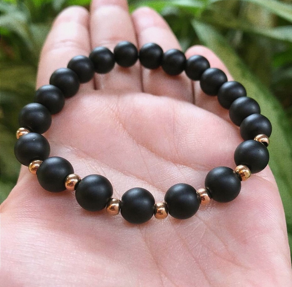Pulsera ónix y balines