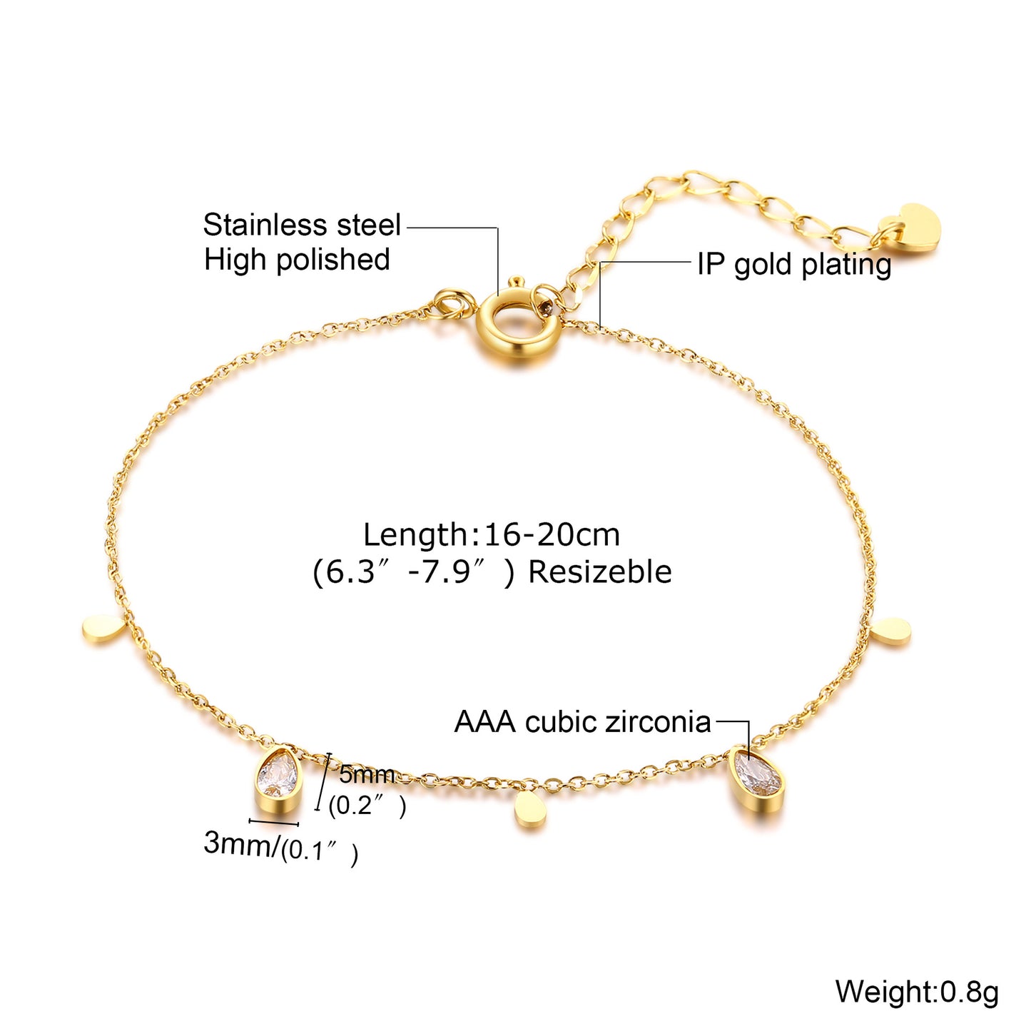 Pulsera Gotitas De Cristal💧