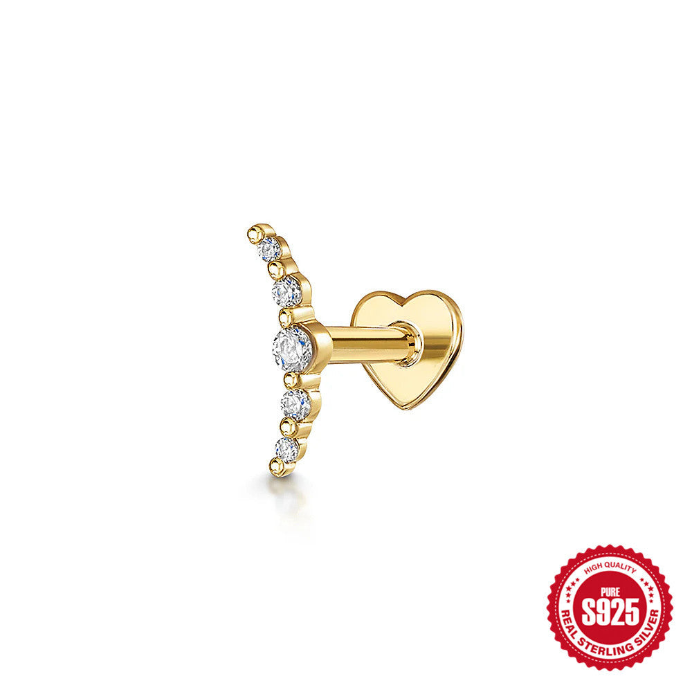 Piercing Barrita De 7 Zirconias 💫