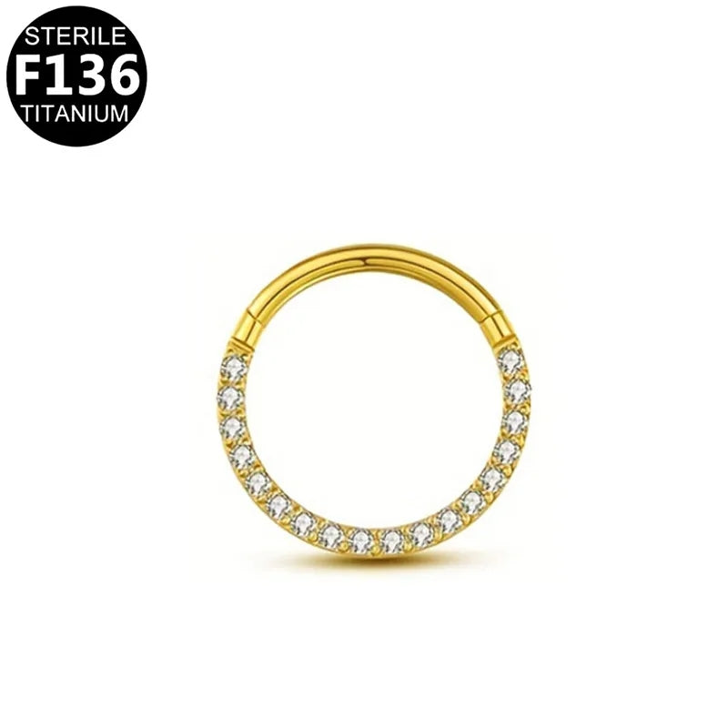 Piercing Argolla Zirconia Dorado💛 8mm
