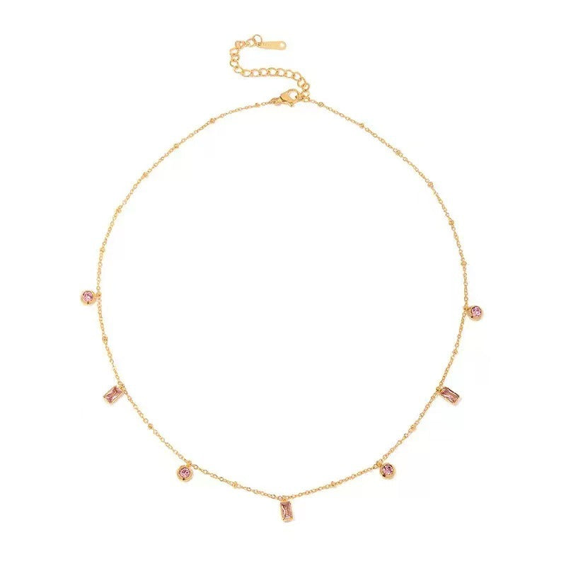 Cadena de Múltiples Colgantes Rosados 💗