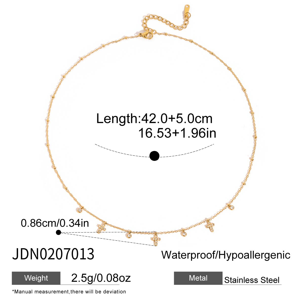 Cadena De Mini Cruces✝️