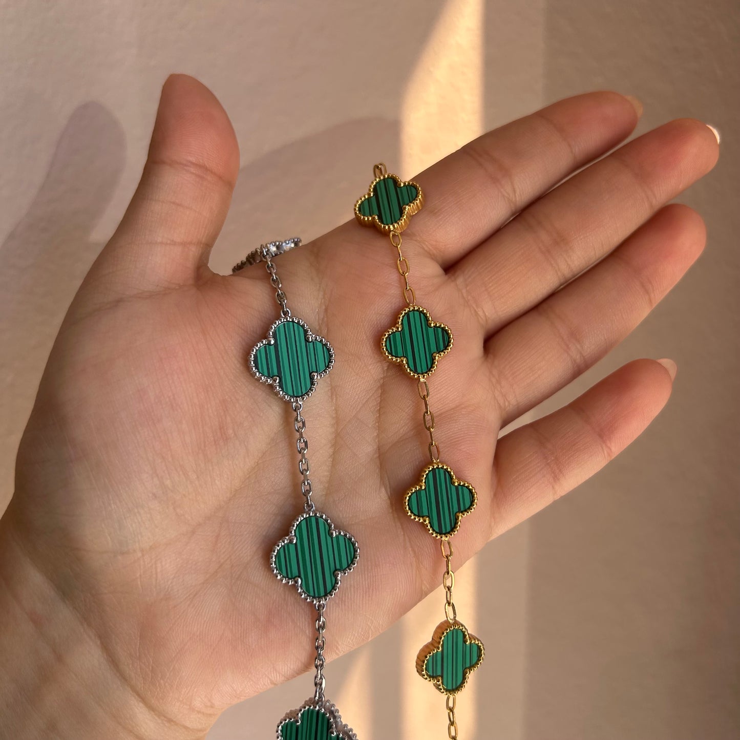 Pulsera trébol color verde