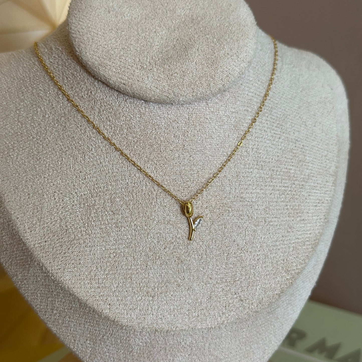 Cadena Plata Mini Tulipán🌷