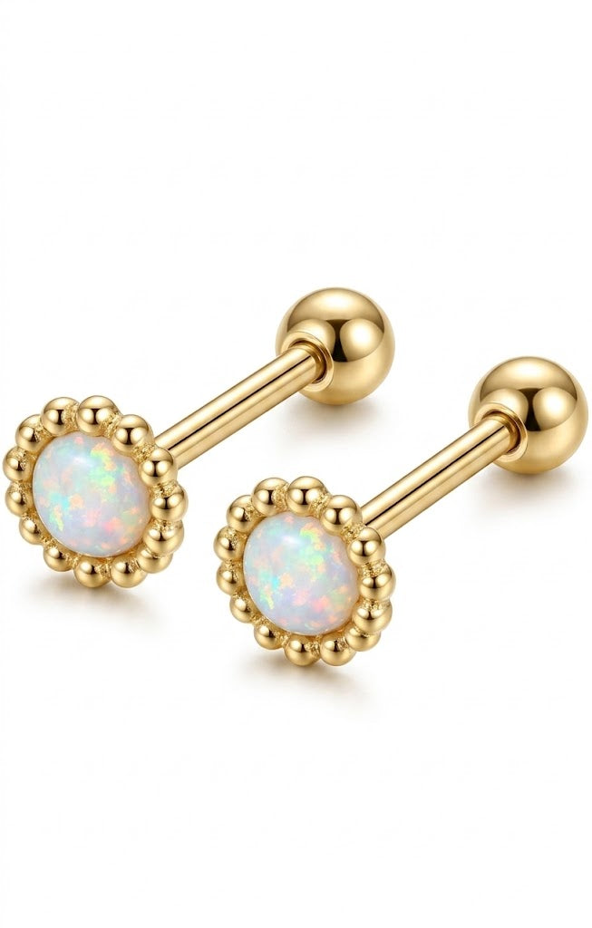 Piercing canasta con piedra ópalo ✨