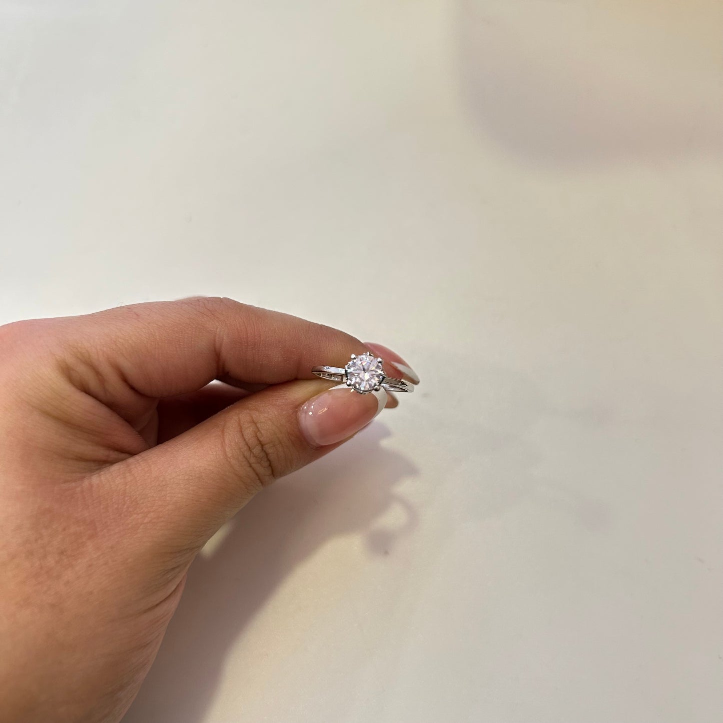 Anillo de promesa plata canasta