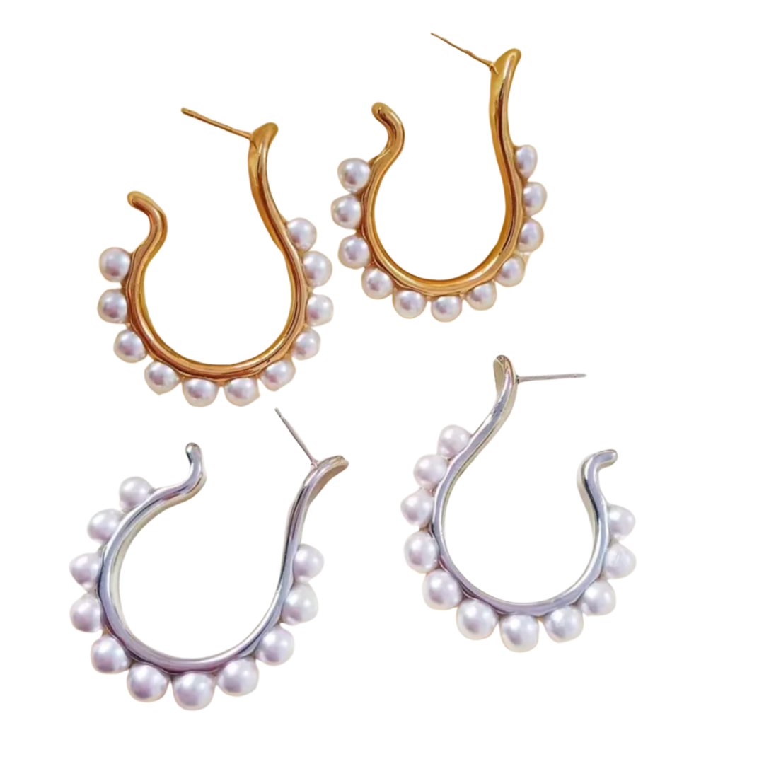 Semi hoop con perlas