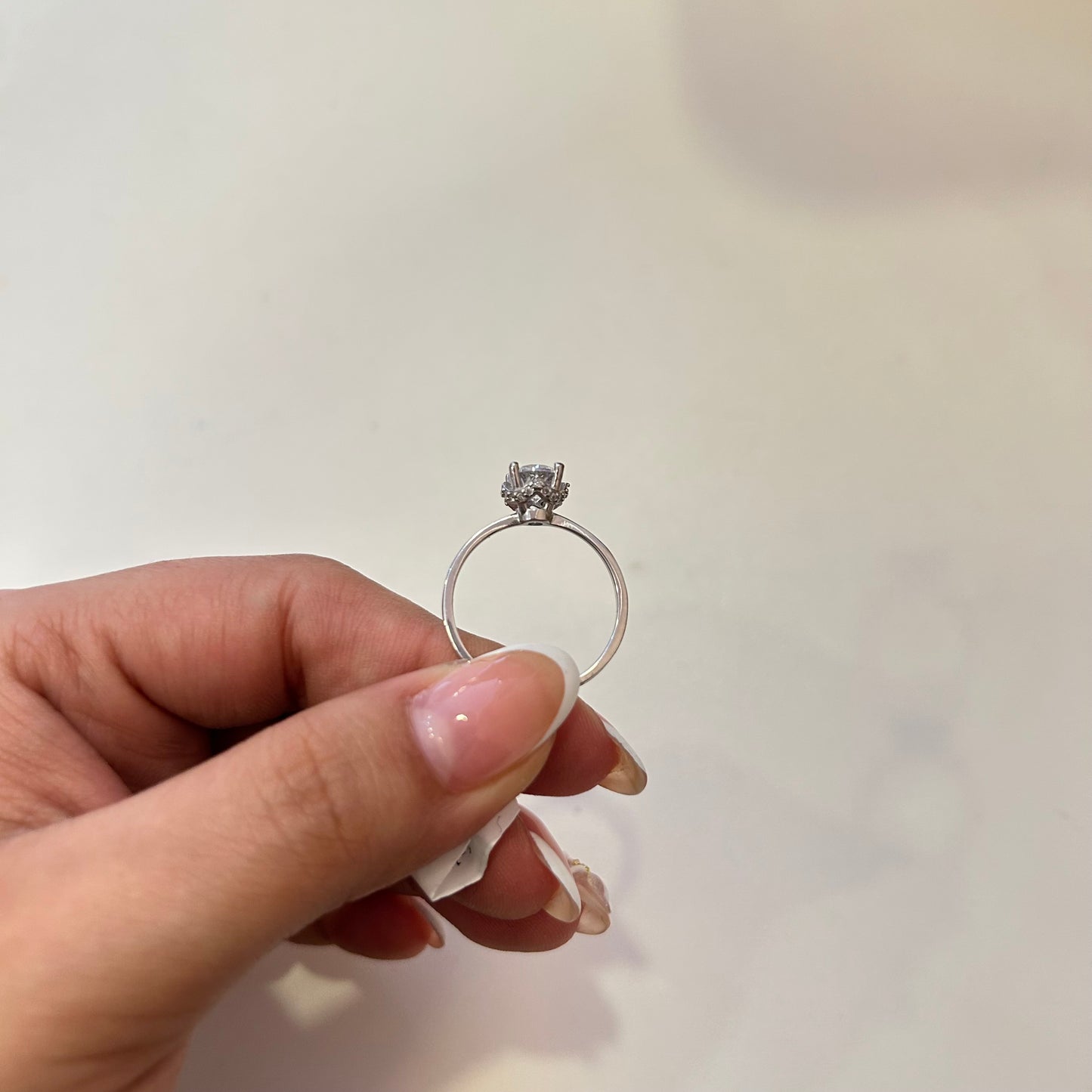 Anillo de promesa plata canasta