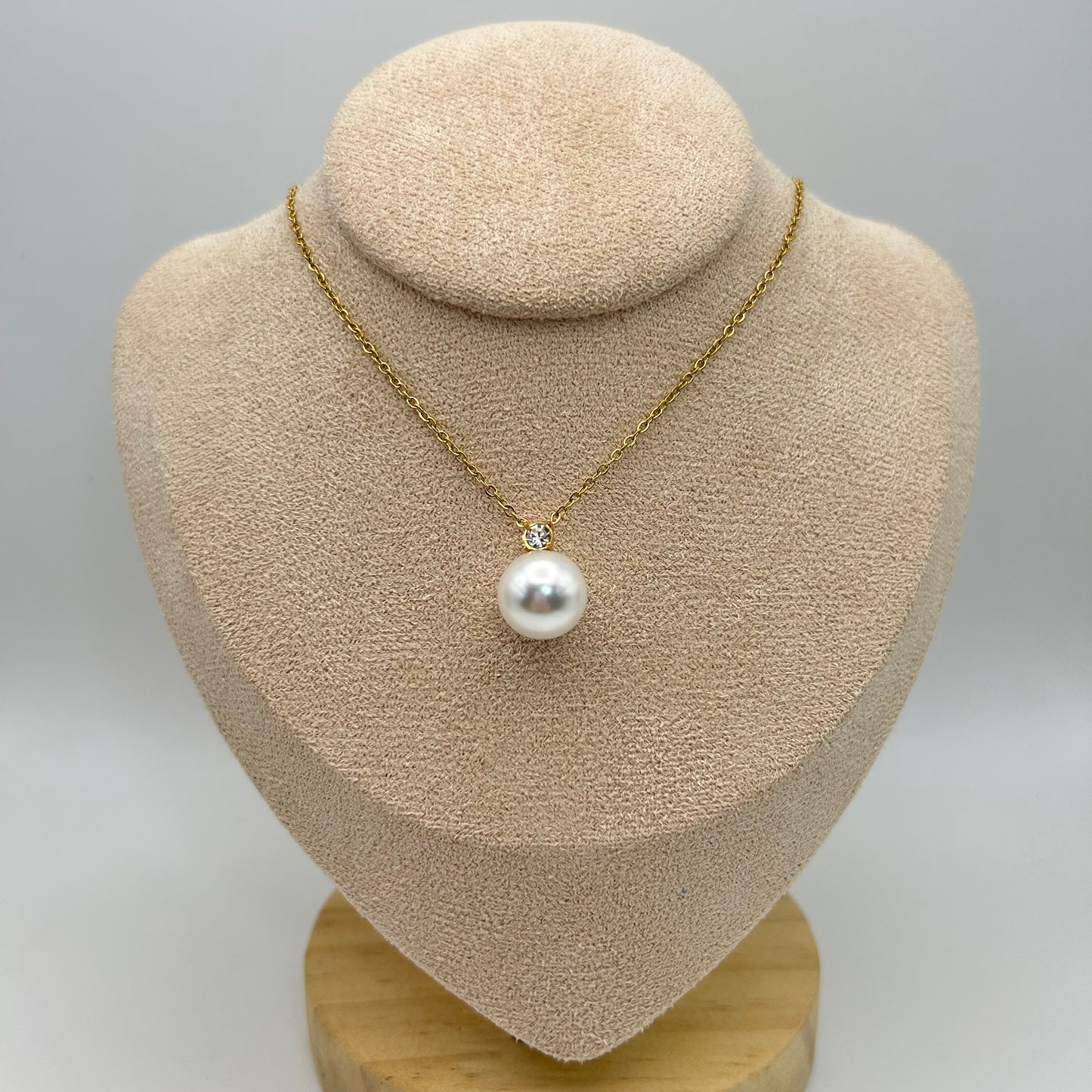 Cadena de perla con brillito