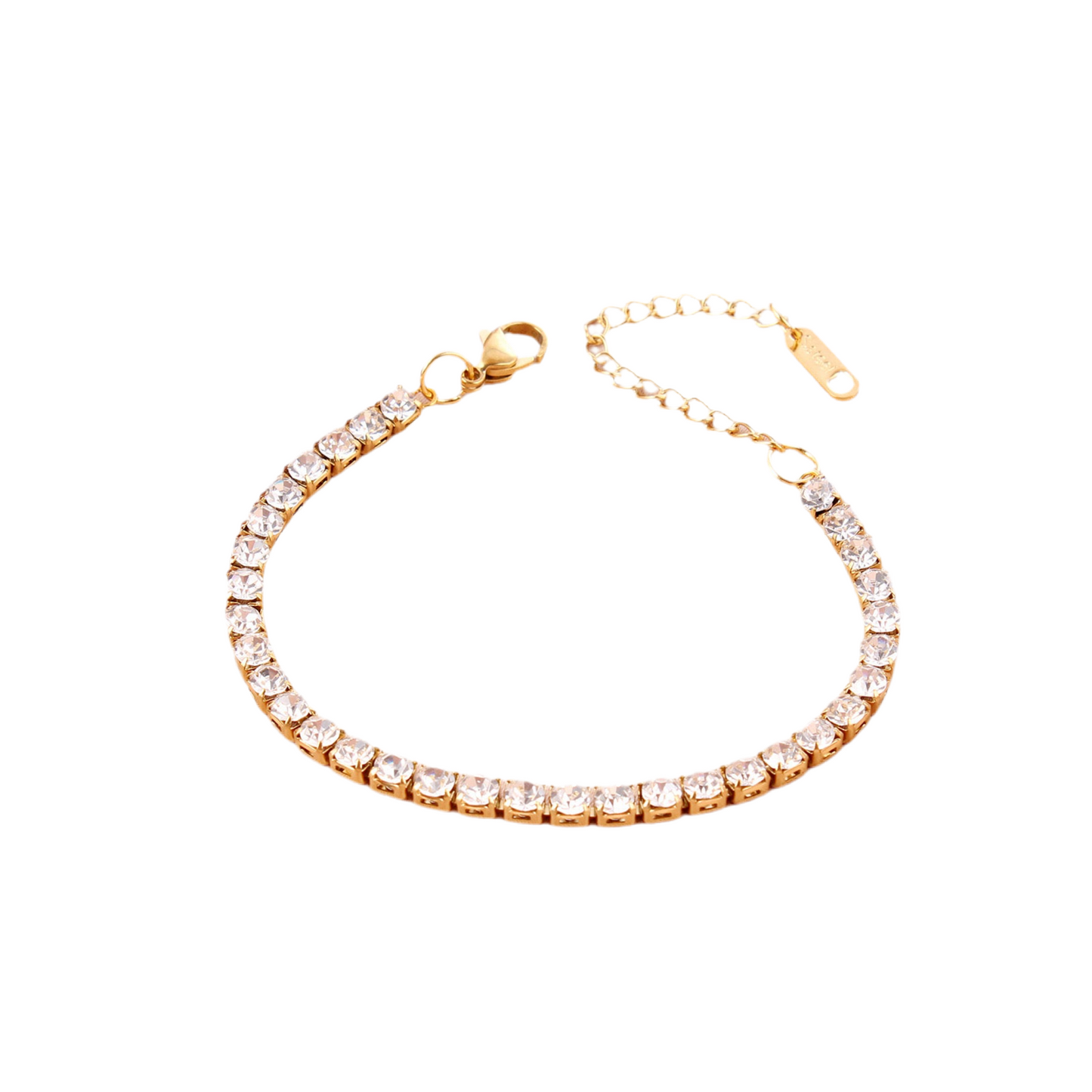 Pulsera de zirconias dorada