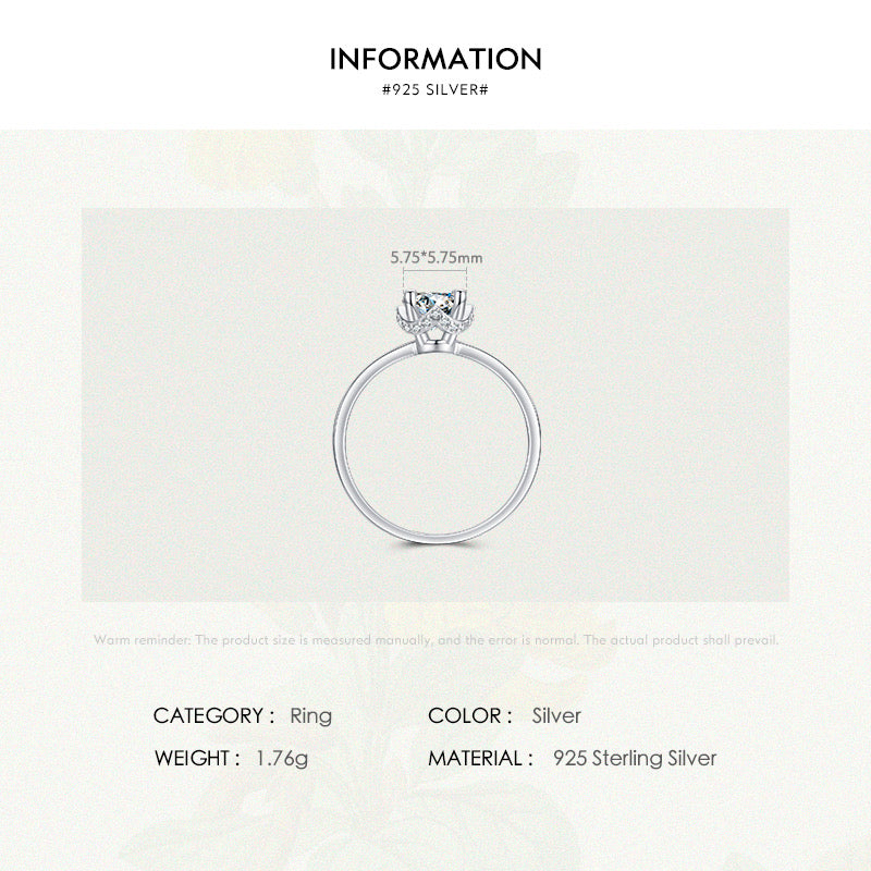 Anillo de promesa plata canasta