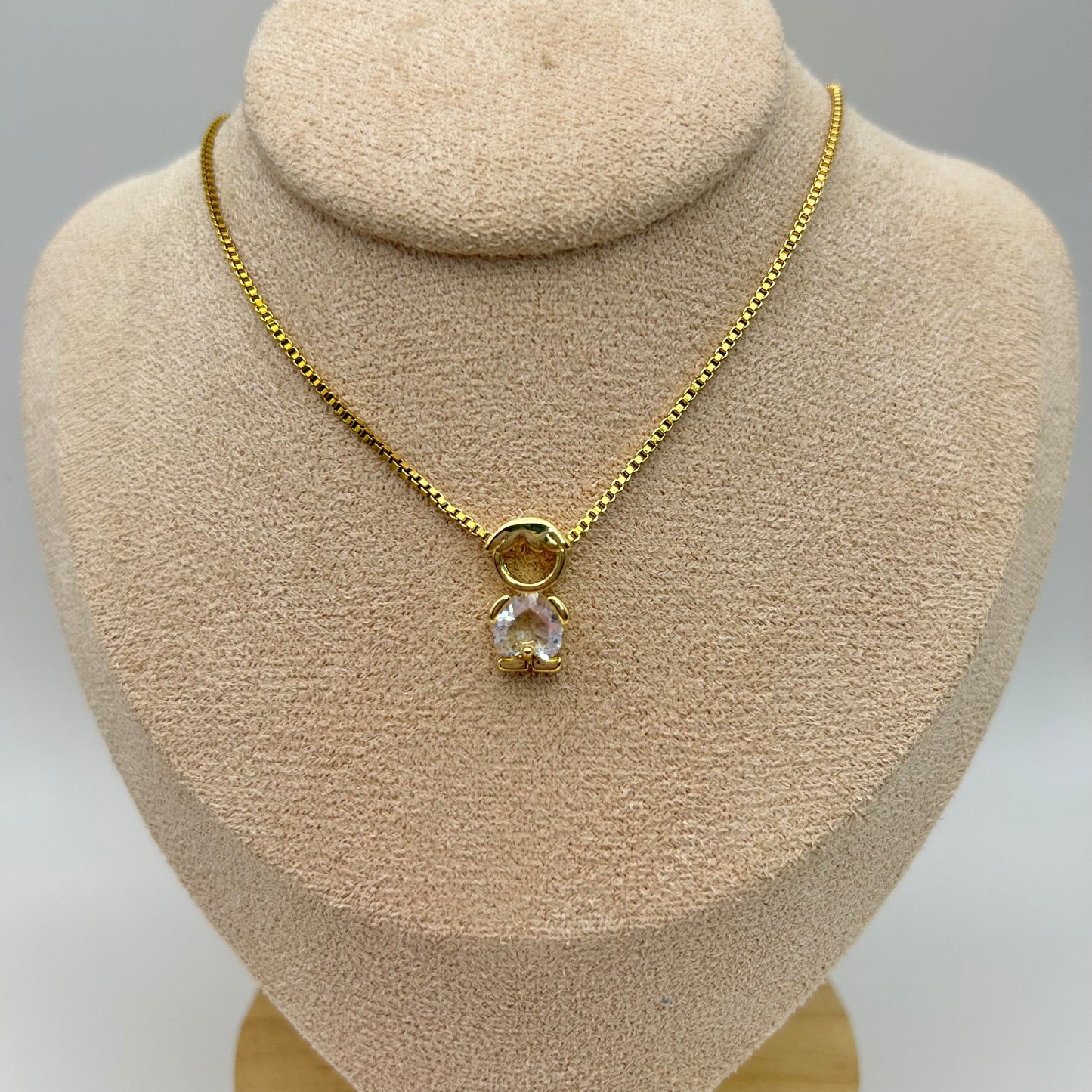 Cadena de niño de cristal