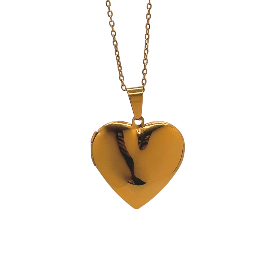 Relicario corazón liso