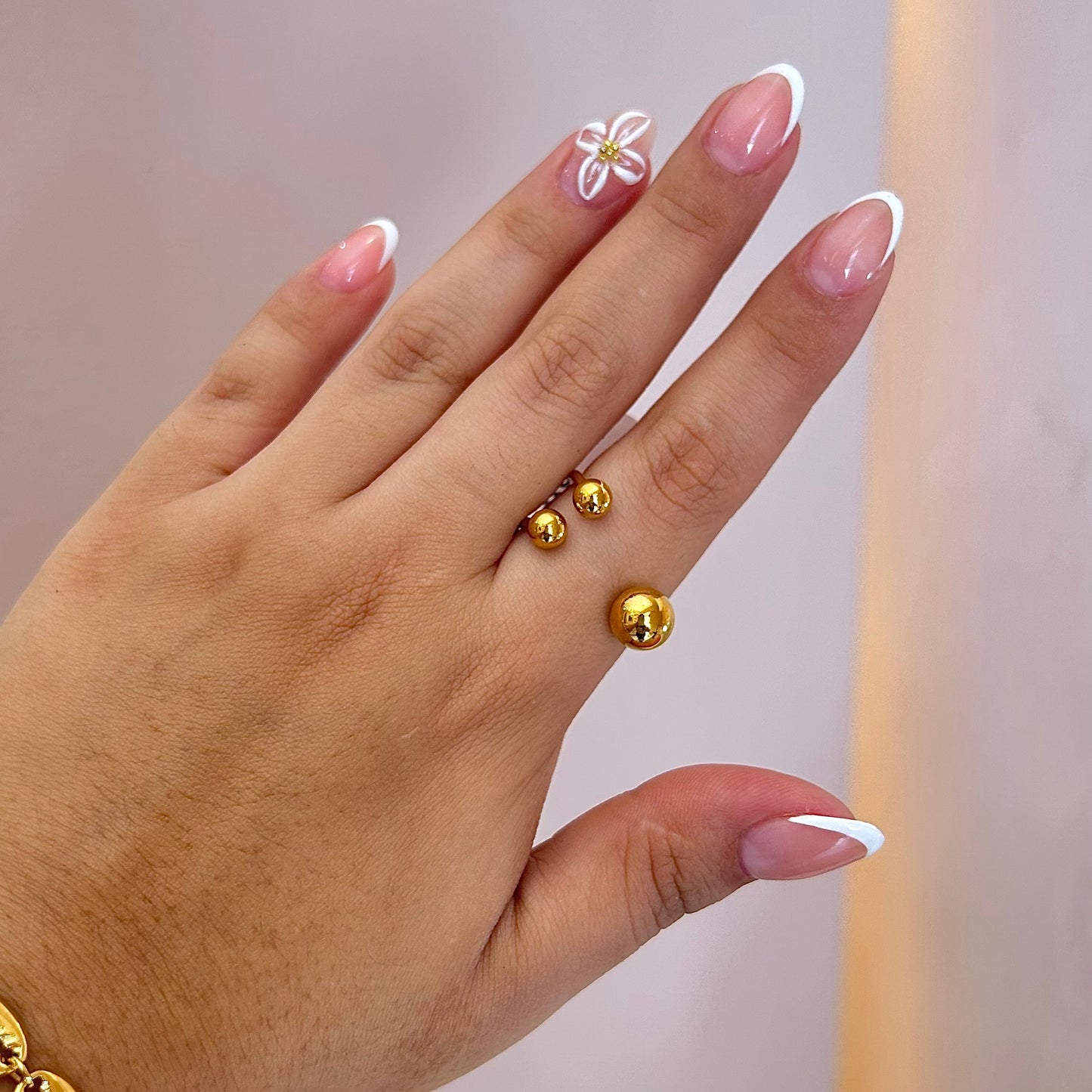 Anillo bolitas triple