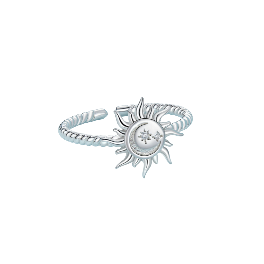 Anillo plata de sol