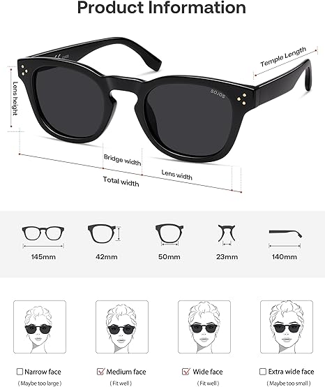 Lentes cuadrados unisex