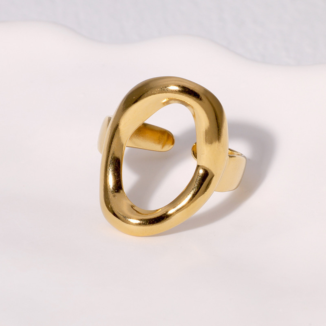 Anillo óvalo irregular