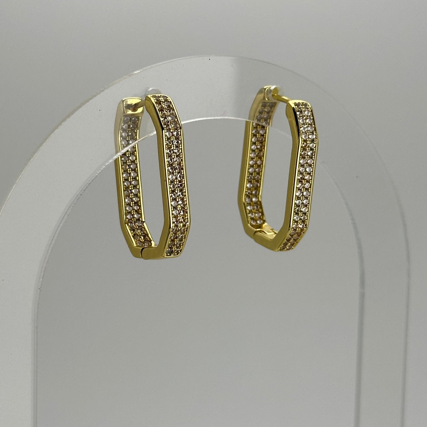 Argolla alargada zirconia