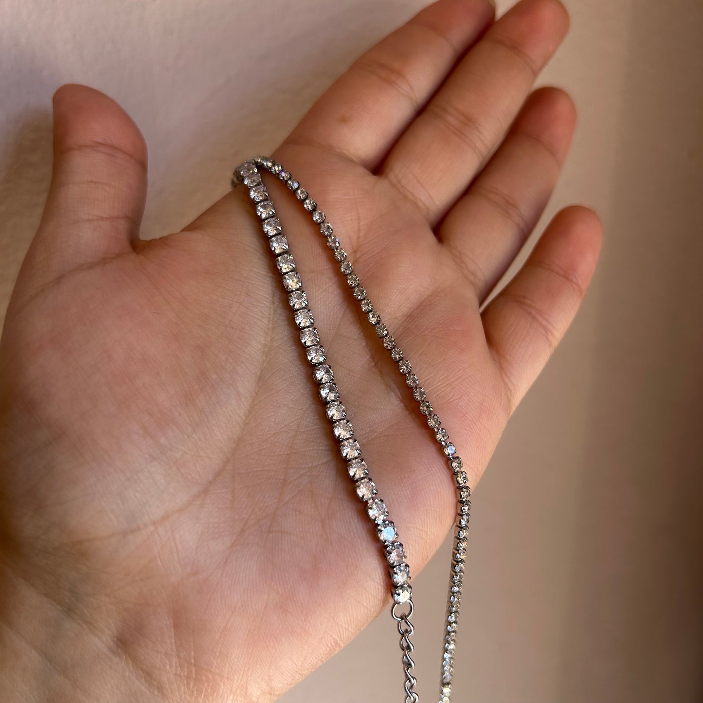 Pulsera zirconia plateada