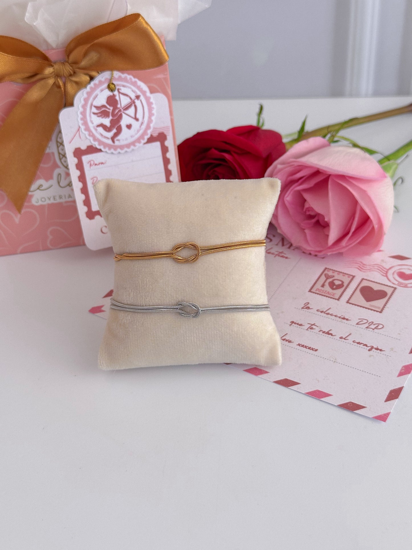 Pulseras para pareja de nudo