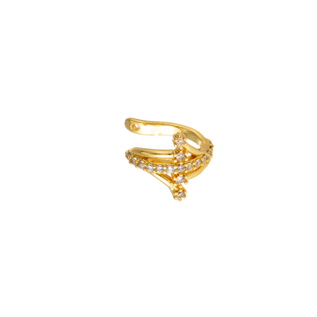 Earcuff una línea de zirconia 4 encapsulada