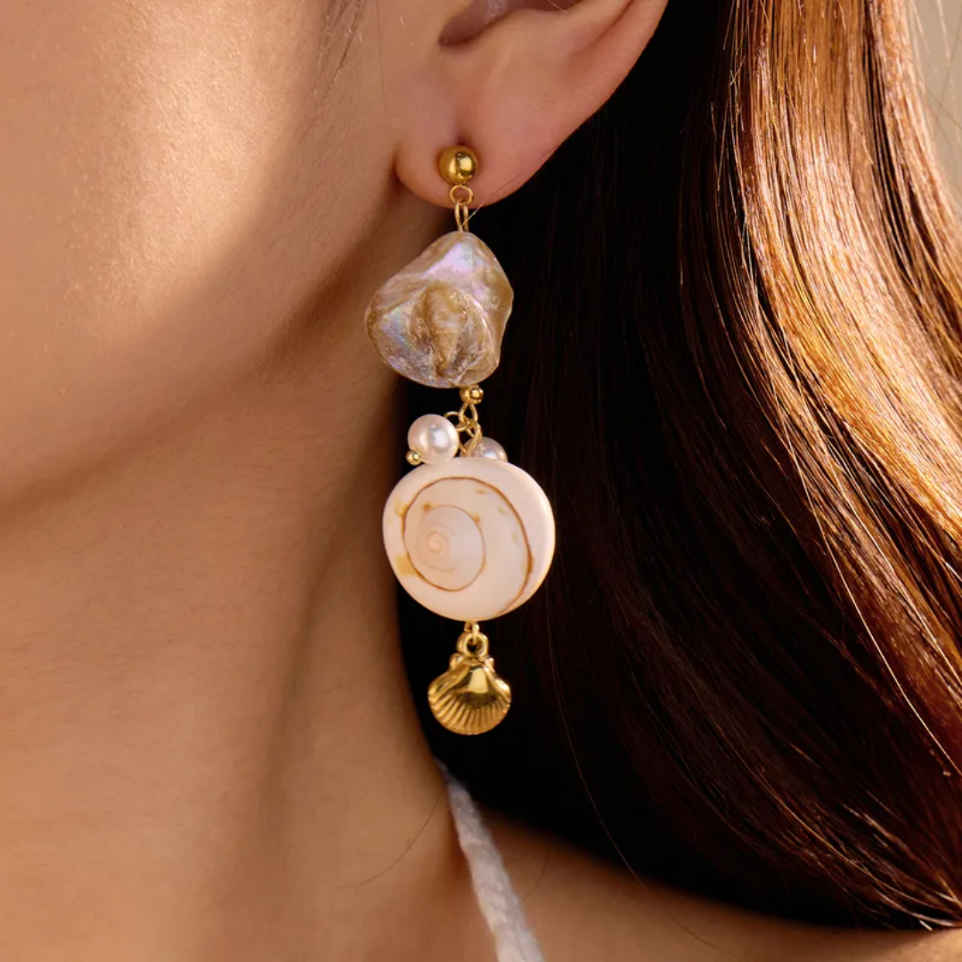 Aretes alargados de caracol