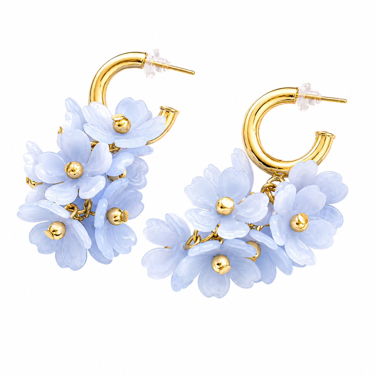 Aretes Hortensia 🩵