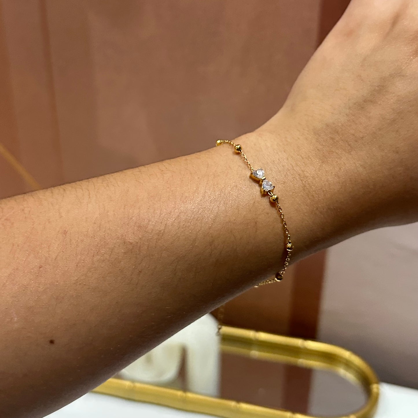 Pulsera de moñito de cristal