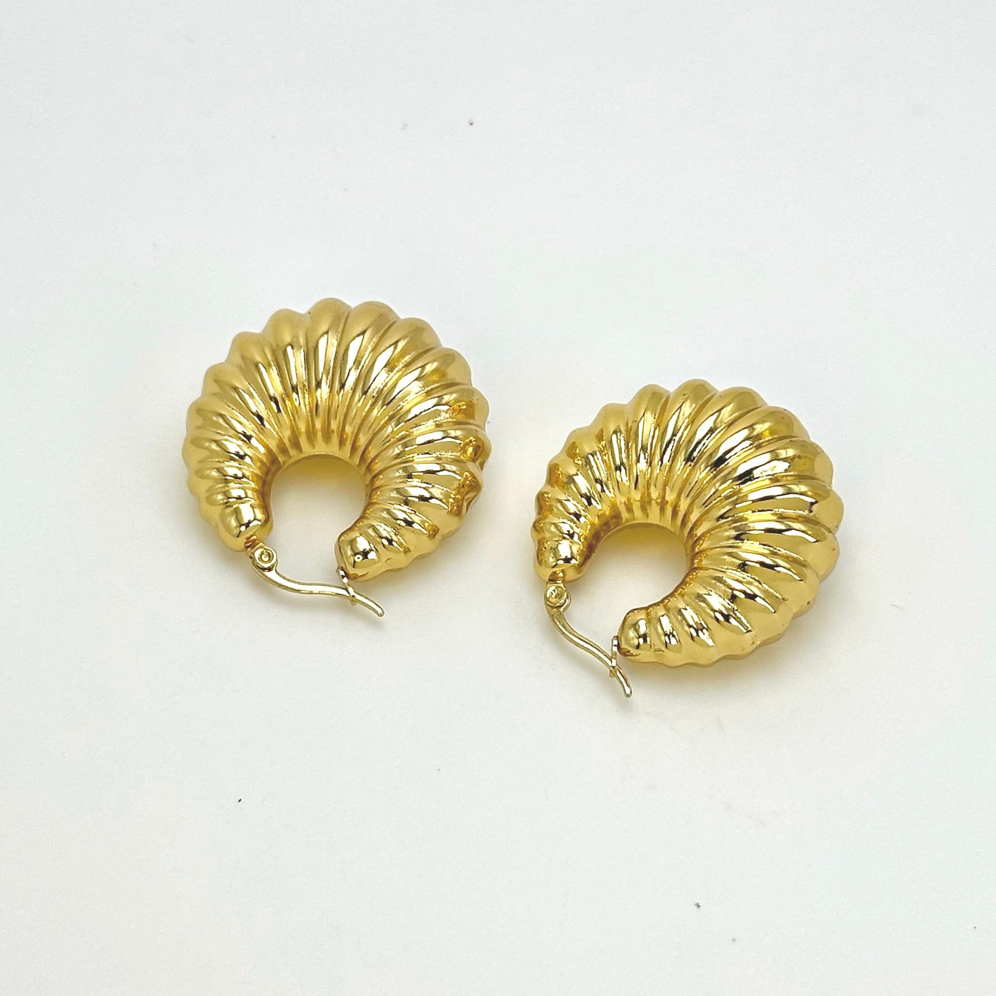 Argollas chunky croissant