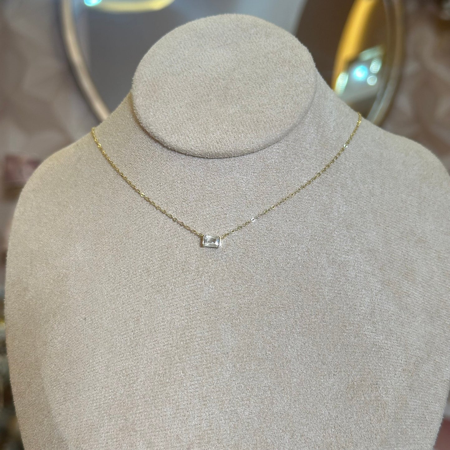 Cadena de plata de rectángulo