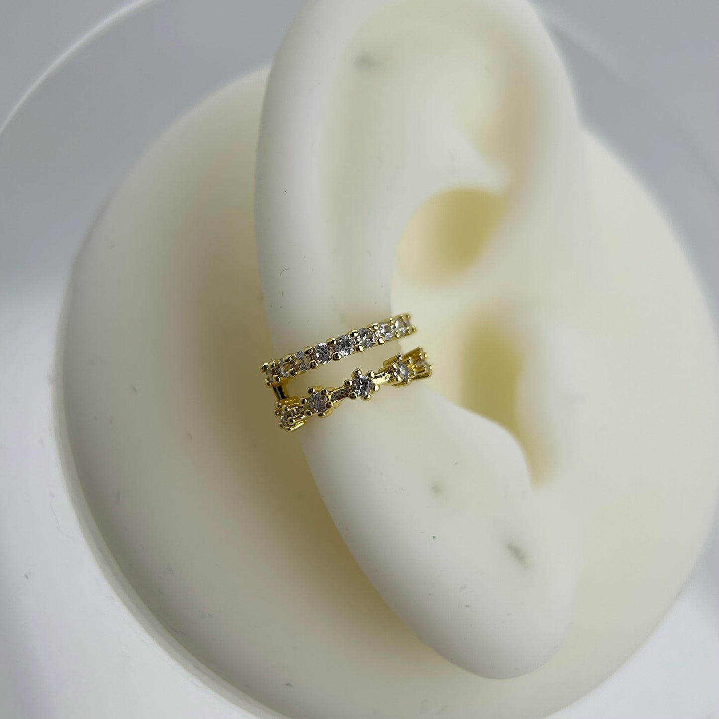 Earcuff doble zirconias