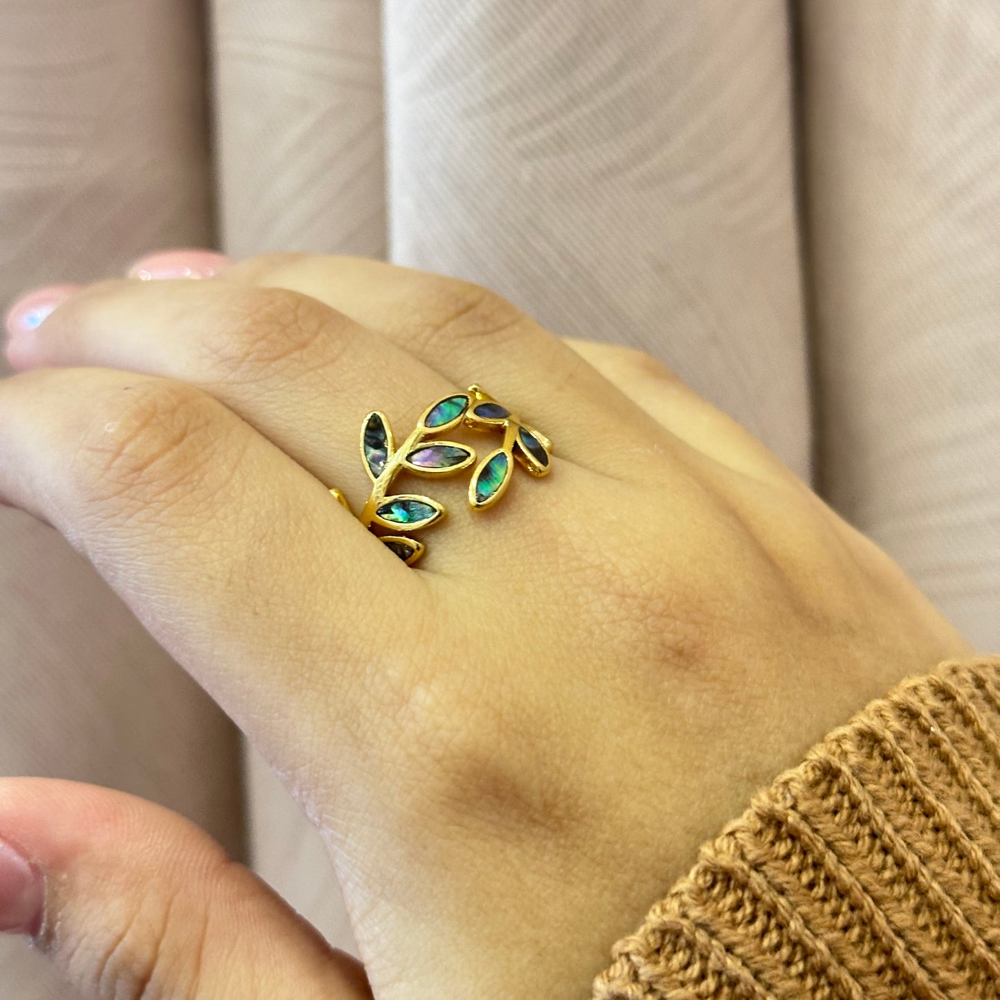 Anillo hojas tornasol
