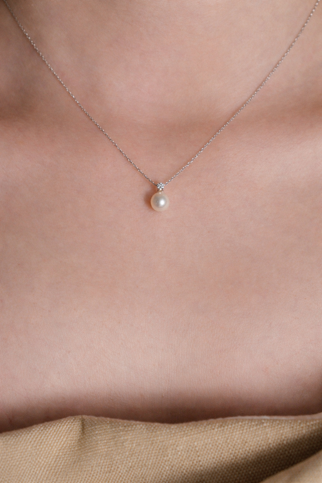 Cadena de Perla con Zirconia Superior 🤍