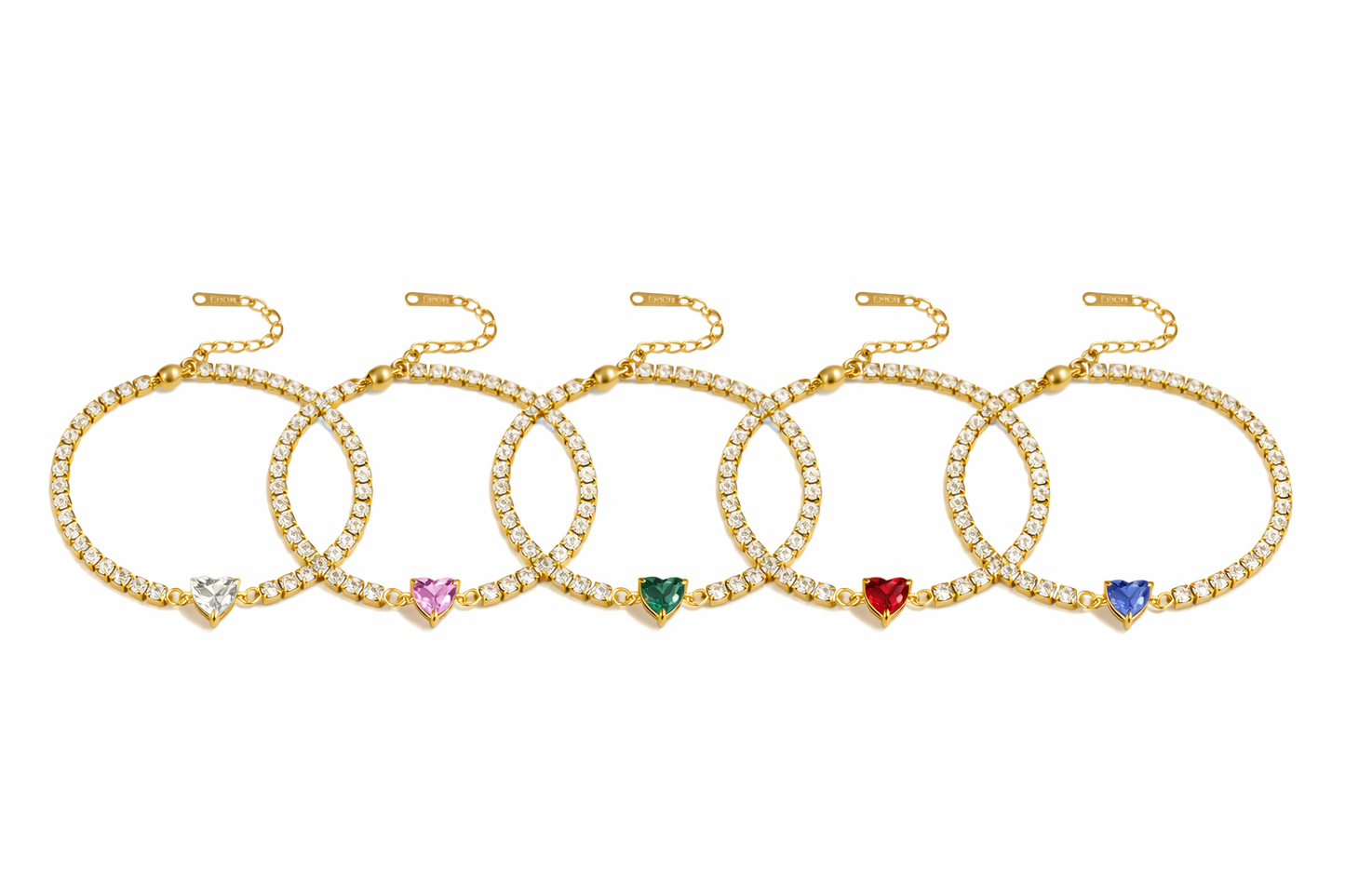 Pulsera de Zirconia de Corazón💛