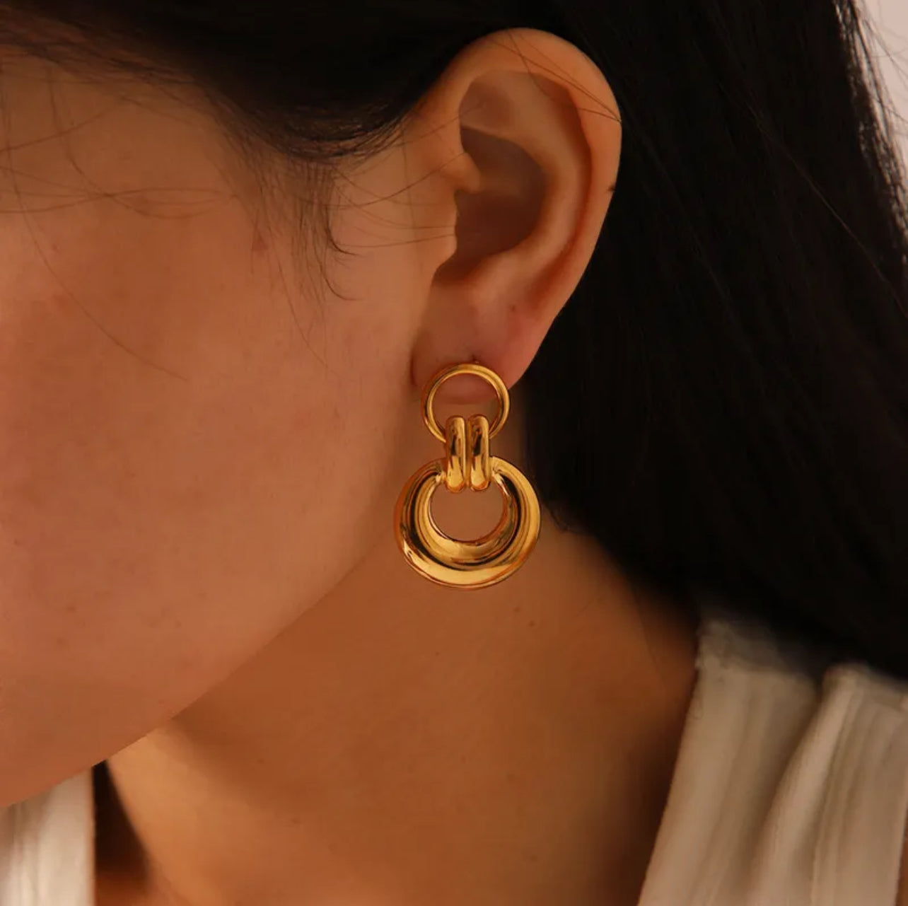 Arete aro doble