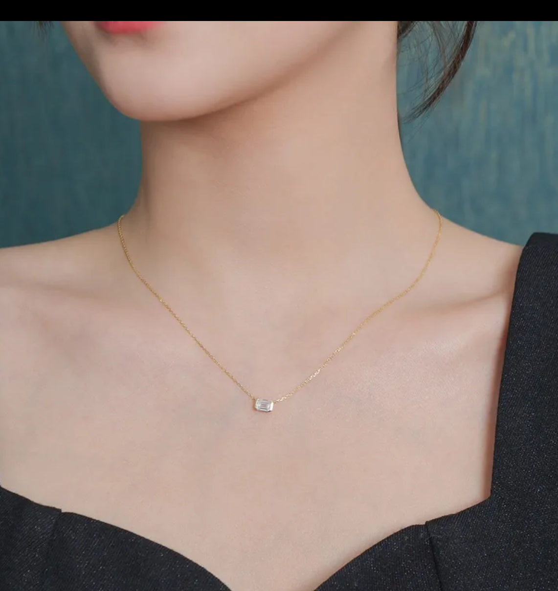 Cadena de plata de rectángulo