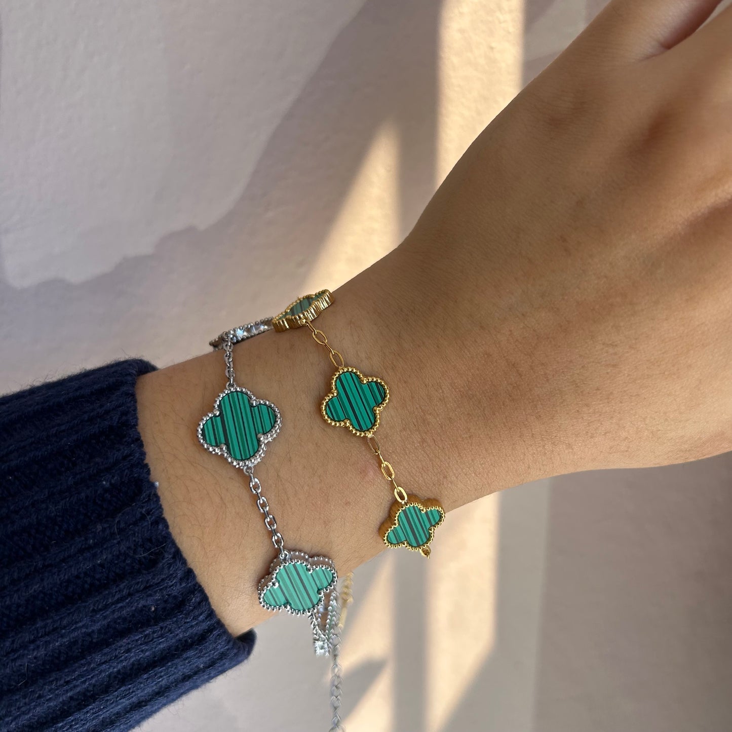 Pulsera trébol color verde
