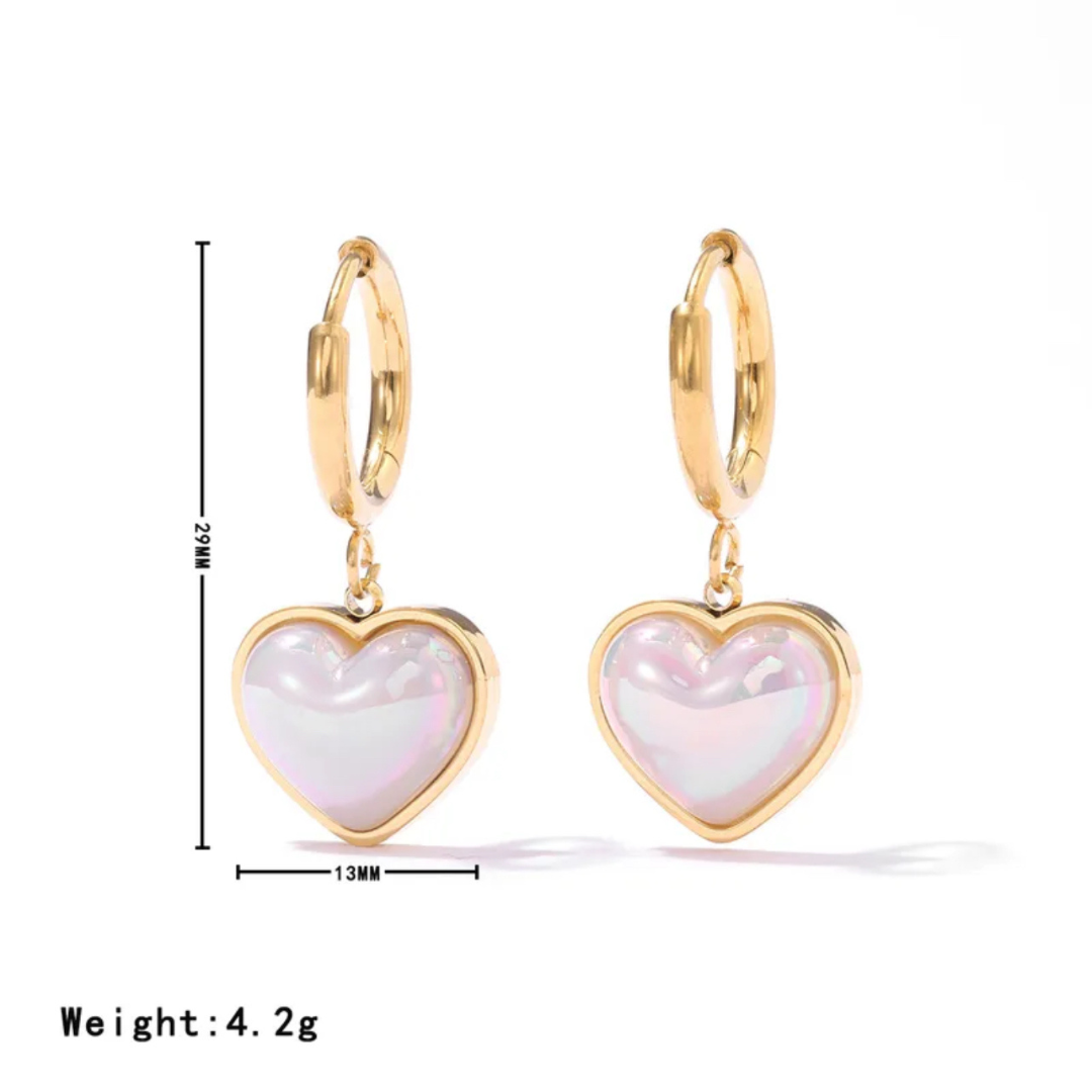 Argolla de corazón tornasol