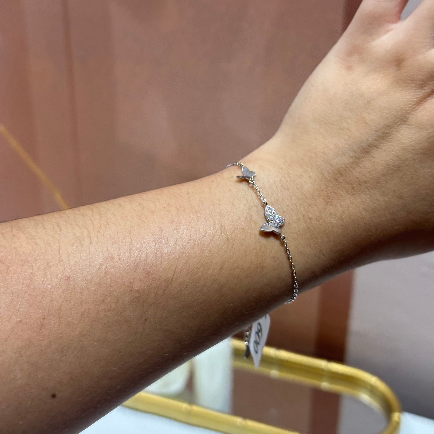 Pulsera de doble mariposa