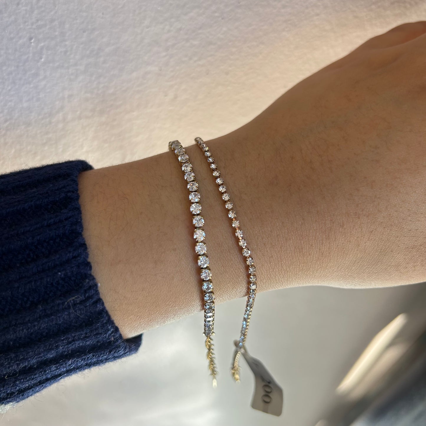 Pulsera zirconia plateada