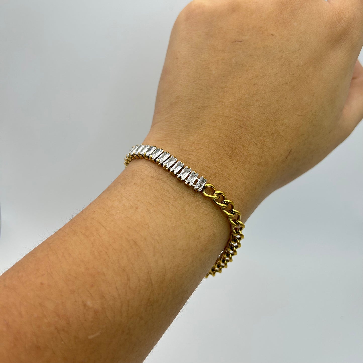 Pulsera mitad brillo