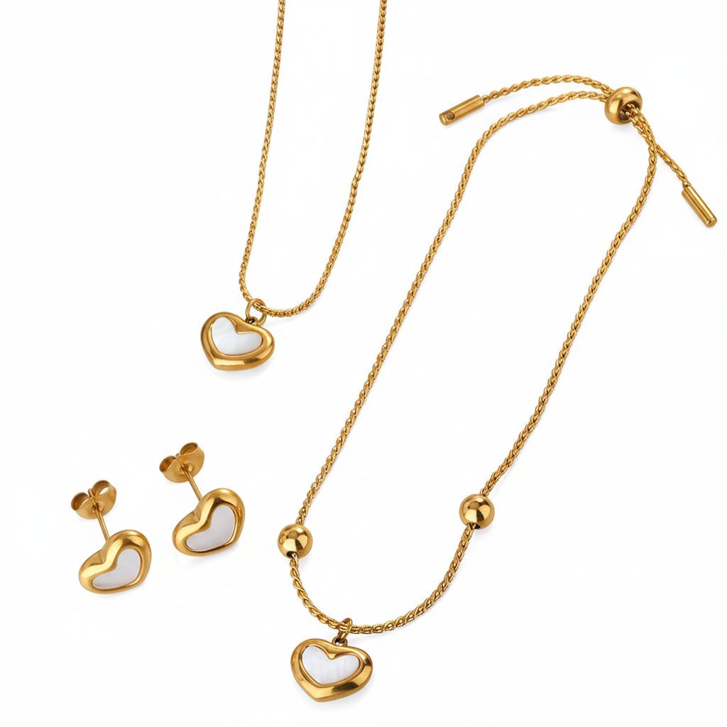 Set 3 Piezas De Corazón 🤍❤️