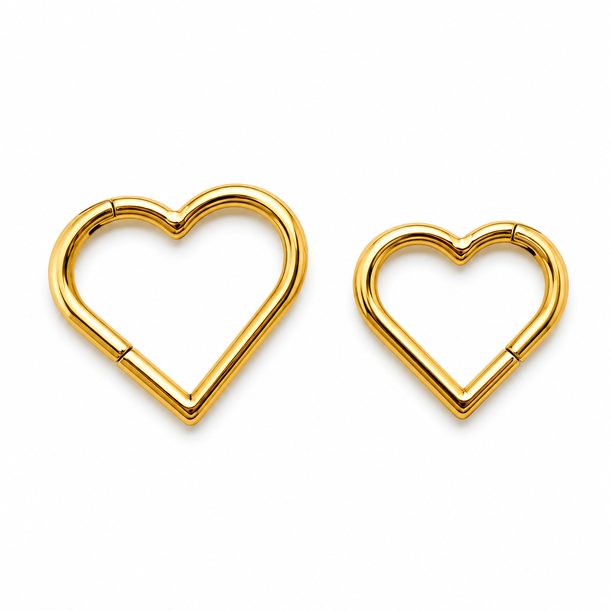 Piercing Argolla de corazón 6 mm Y 8 mm 🤍