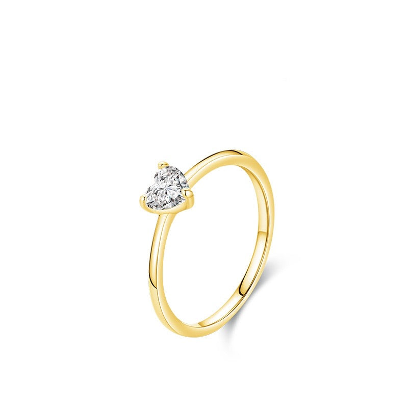 Anillo de corazón banda lisa